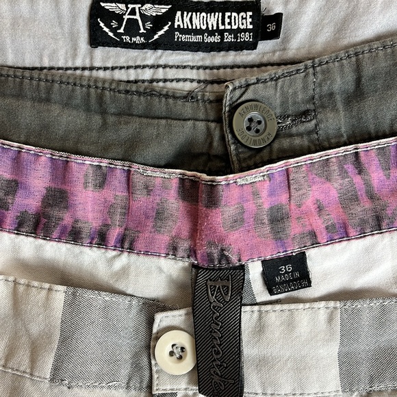 BurnSide Plaid Aknowledge Drawstring Bottom Vintage Shorts - Picture 13 of 14